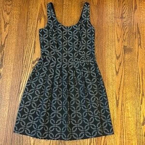 Black and white pleated dress